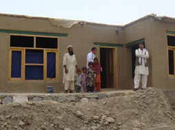 The family has built this house with the support of the project
