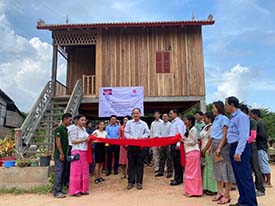 Over 200 families in Cambodia affected by 2018 flooding receive housing with Japanese funding