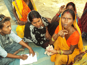 collecting money from saving and credit group members 
